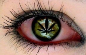 czerwone oczy po marihuanie